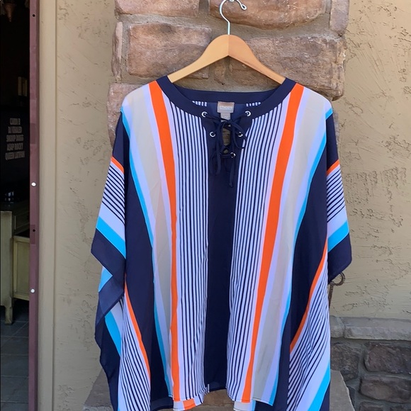 Chico's Tops - Chico’s striped top XL